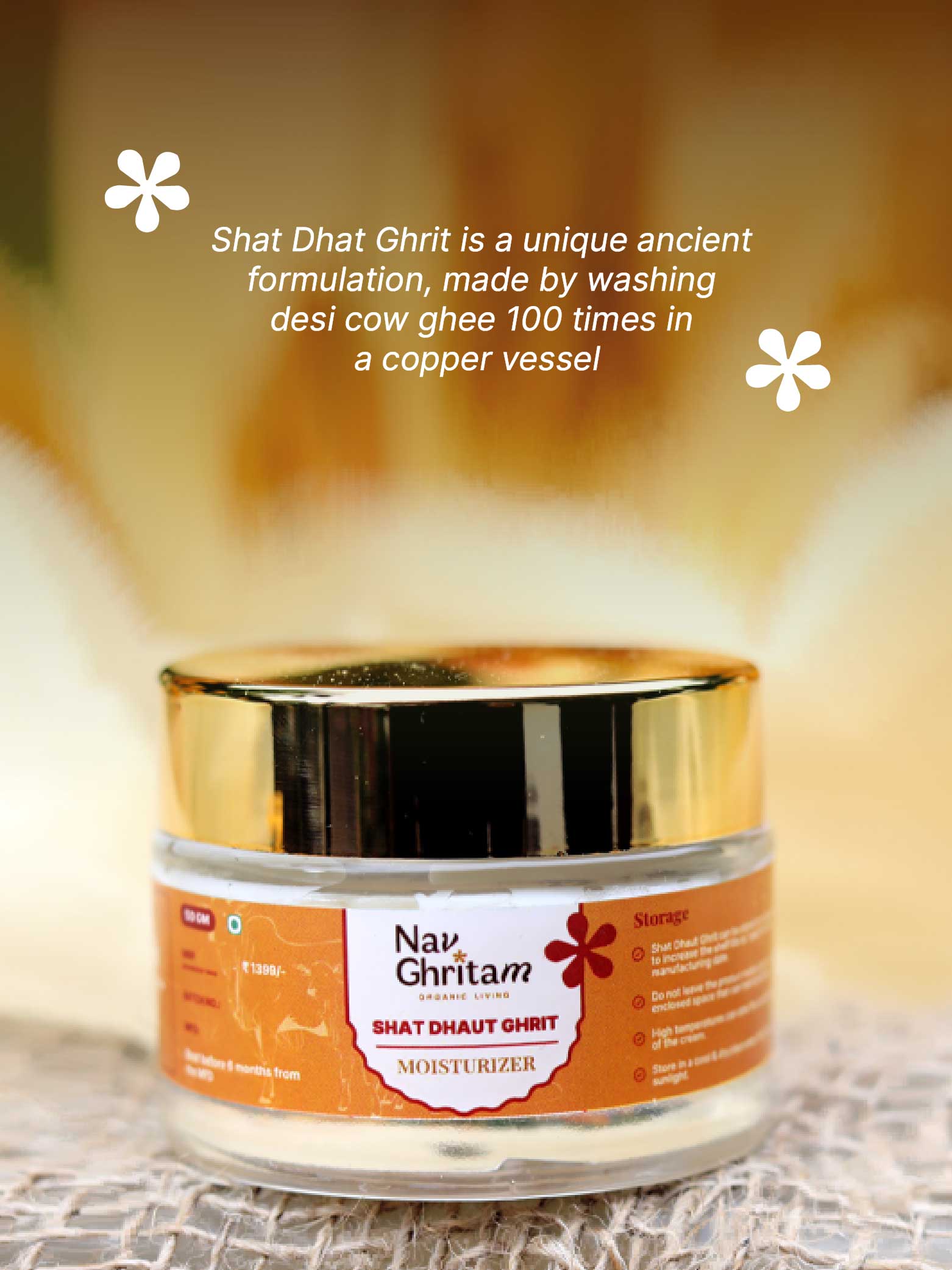 Nav Ghritam Shata Dhauta Ghrita - 100 Times Washed Ghee Cream